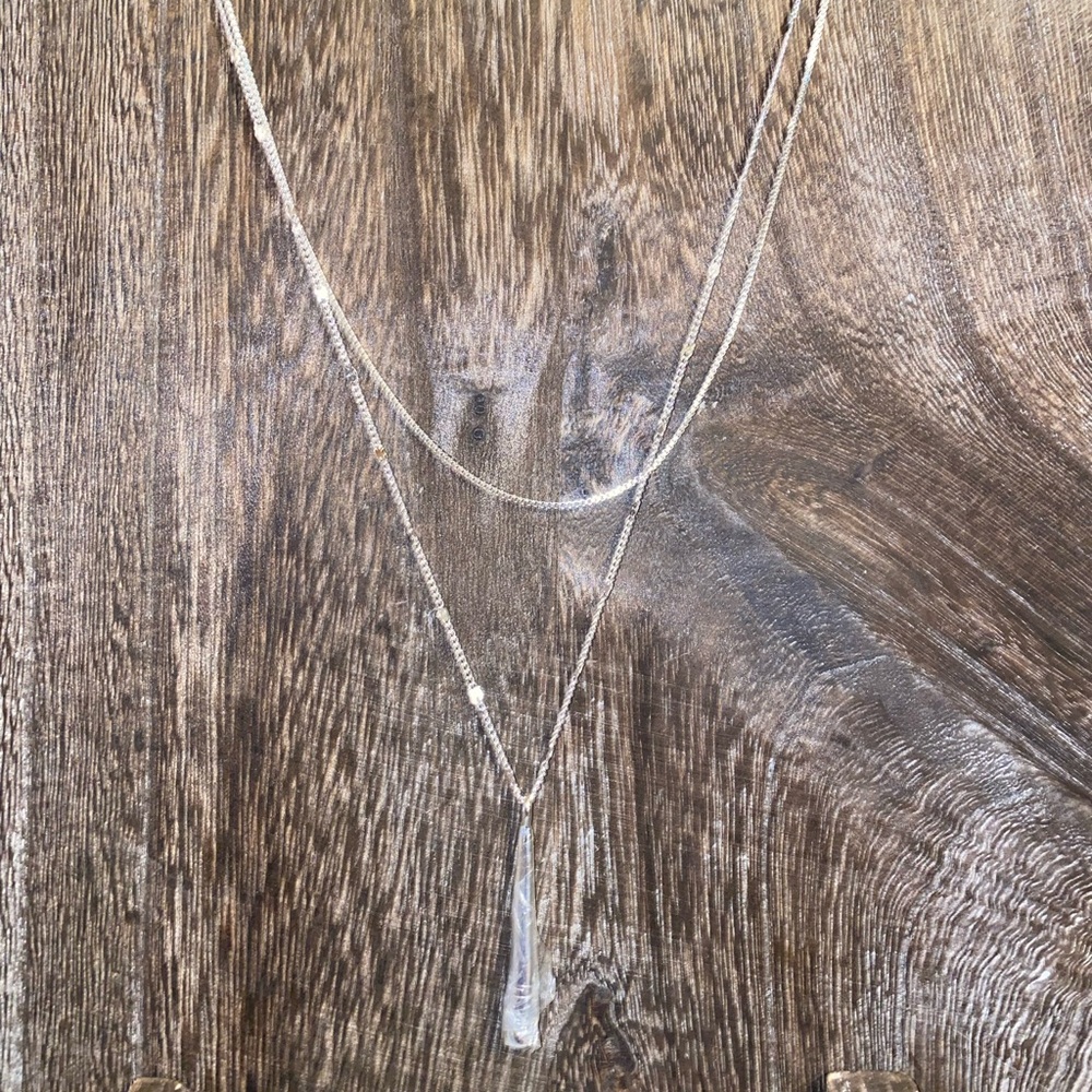 Jenny Bird Silver Layered Necklace Minimalist Design